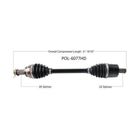 Wide Open Heavy Duty CV Axle POL HD FRONT L/R SCRAMBLER/SPRTSMAN 850/1000 16-17 POL-6077HD